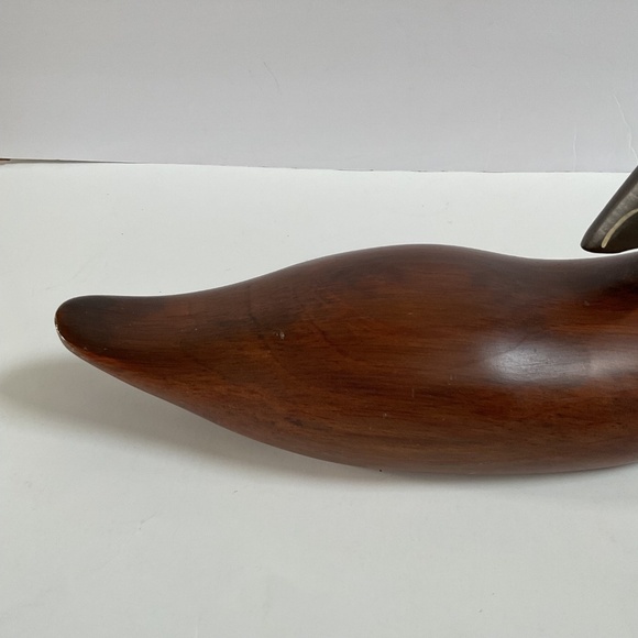 Vintage Duck Decoy Wood Duck TL Plum Original Hickory North Carolina Carved #257 - Picture 4 of 15